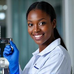 Bimpe, Lead Optical Cleaning Specialist with a friendly smile